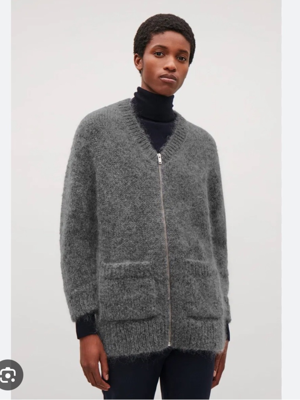 COS Gray Women's Cardigan Sweater - Picture 4 of 10